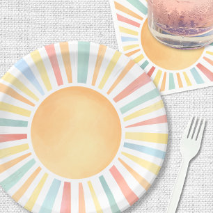Sonnenschein Bunter Sommer Sonne Pappteller