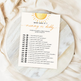 Sonnenschein, der gesagt hat Mommy Daddy Baby Dusc Einladung