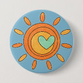 Sonnenschein der Liebe ☀️💚 Button (Vorderseite)