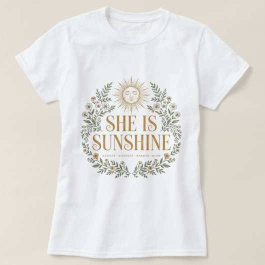 Sonnenschein Design einzigartiges T-Shirt (Design vorne)