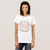 Sonnenschein Design einzigartiges T-Shirt (Vorne ganz)