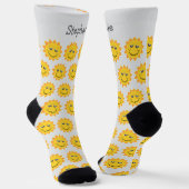 Sonnenschein Design Personalisiert Socken (Gewinkelt)