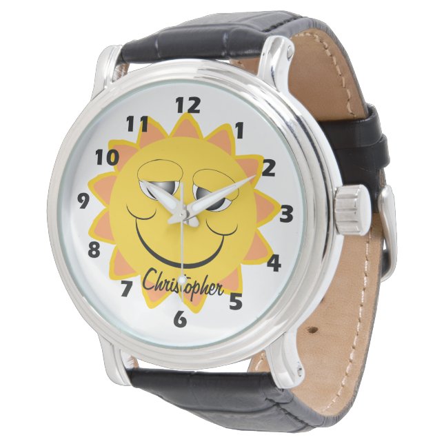 Sonnenschein Design Personalized Armbanduhr (Schrägansicht)