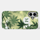 Sonnenschein durch Ahornblätter Monogramm Case-Mate iPhone Hülle (Rückseite (Horizontal))