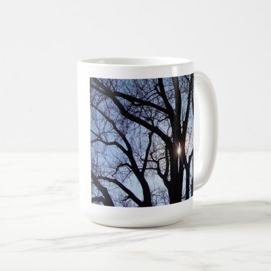 Sonnenschein durch Baum-Tasse Kaffeetasse (VorderseiteRechts)