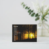 Sonnenschein durch die Bäume Visitenkarte (Stehend Vorderseite)