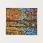 Sonnenschein durch Herbstwald Wandteppich (Vorderseite (Horizontal))
