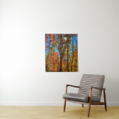 Sonnenschein durch Herbstwald Wandteppich (Beispiel)