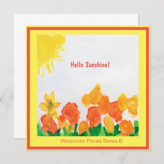 Sonnenschein Einladung (Vorne/Hinten)