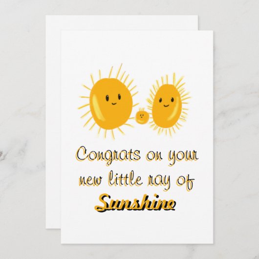 Sonnenschein Einladung (Vorne/Hinten)