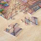 Sonnenschein-Eiscreme-Dorf-Candy-Straße-Buchladen Puzzle (Seite)