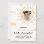 Sonnenschein Erste Reise rund um die Sonne Geburts Einladung (Vorderseite)