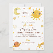 Sonnenschein Erste Reise rund um die Sonne Geburts Einladung (Vorderseite)