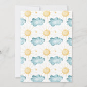 Sonnenschein erste Reise um die Sonne Boho Geburts Einladung (Rückseite)