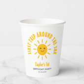 Sonnenschein Erster Ausflug rund um die Sonne 1. G Pappbecher (Rückseite)