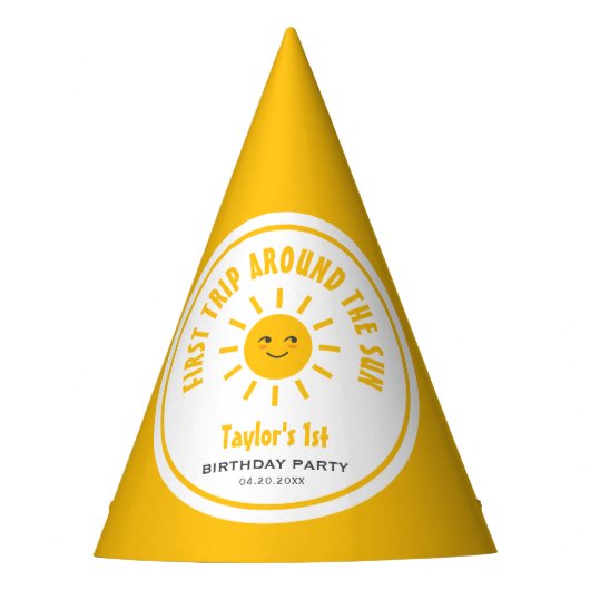 Sonnenschein Erster Ausflug rund um die Sonne 1. G Partyhütchen (Vorderseite)