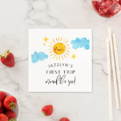 Sonnenschein Erster Ausflug rund um die Sonne Gebu Serviette (Beispiel)