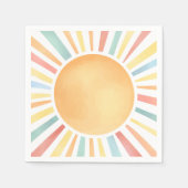 Sonnenschein farbenfrohe Sommersonne Serviette (Vorderseite)