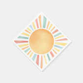 Sonnenschein farbenfrohe Sommersonne Serviette (Ecke)