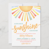 Sonnenschein farbenfrohe Sonnendusche Einladung (Vorderseite)
