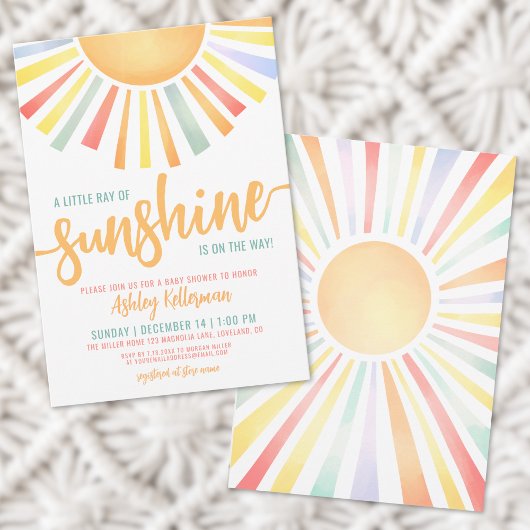 Sonnenschein farbenfrohe Sonnendusche Einladung