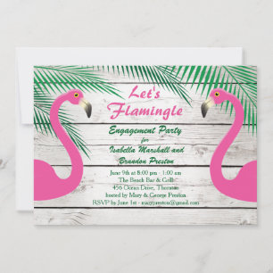 Sonnenschein Flamingo Engagement Party Einladung
