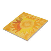 Sonnenschein-Fliese (gelber Hintergrund) Fliese (Seite)
