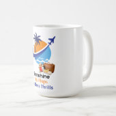 Sonnenschein, Flip Flops, endlose Thrills Kaffeetasse (VorderseiteRechts)