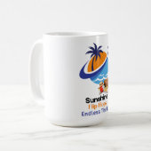 Sonnenschein, Flip Flops, endlose Thrills Kaffeetasse (Vorderseite Links)