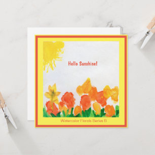 Sonnenschein Floral Aquarell Einladung