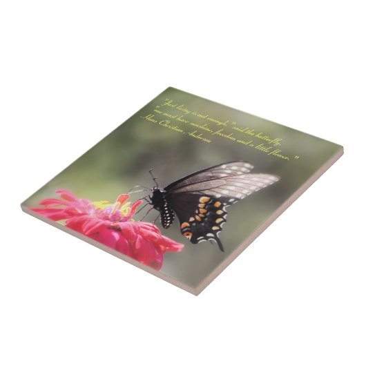 "Sonnenschein, Freiheit, Blumen-" Fliese (Seite)