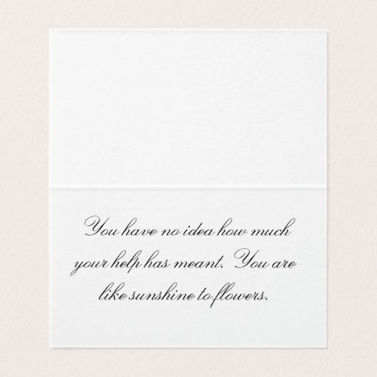 Sonnenschein für Blume (Innenseite Aufgefaltet)