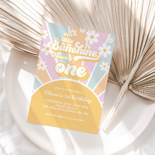 Sonnenschein Gänseblümchen Boho Blumen Pastell ers Einladung