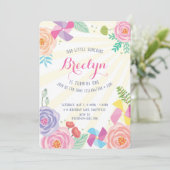 Sonnenschein-Geburtstags-Einladung Einladung (Stehend Vorderseite)