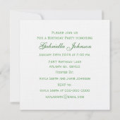 Sonnenschein-Geburtstags-Party Einladung (Rückseite)