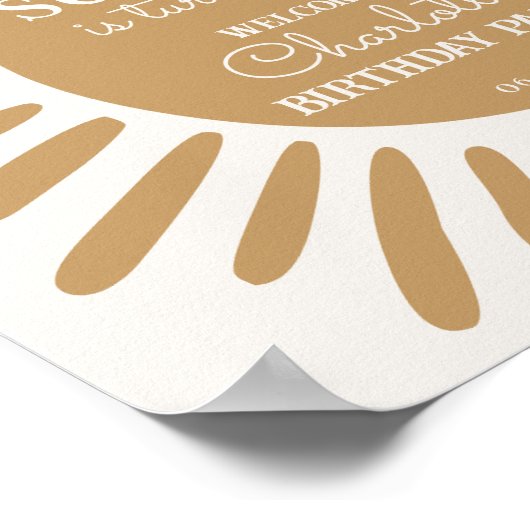 Sonnenschein Geburtstagsgeschenk Poster (Ecke)