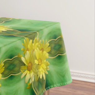 Sonnenschein-gelbe Gänseblümchen Tischdecke