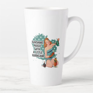 Sonnenschein gemischt mit Hurrikan Retro Hausfrau Milchtasse