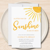 Sonnenschein Gender-Neutral Baby Dusche Einladung