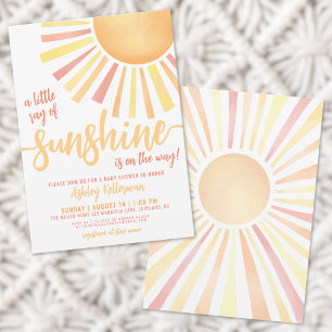Sonnenschein Geschlechtsneutrale Boho Sonnen Baby- Einladung