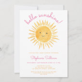 Sonnenschein Girl's Baby Shower Einladung (Vorderseite)