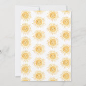 Sonnenschein Girl's Baby Shower Einladung (Rückseite)