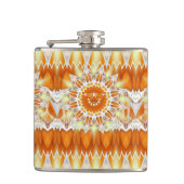 Sonnenschein Glück - Sonne mit Sonnenbrille Flachmann (Vorderseite)