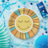 Sonnenschein Groovy Retro Boho Hippie Rund um die  Pappteller (Party)