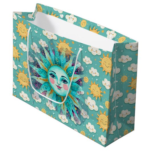 Sonnenschein große geschenktüte (Vorderseite Schrägansicht)