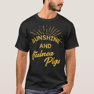 Sonnenschein-Guinea Schweine Vintages Retro-Pet-Ge T-Shirt