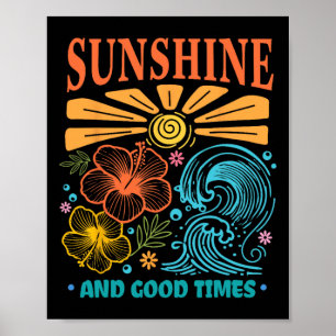 Sonnenschein Gute Zeiten Tropische Welle Hibiskus  Poster