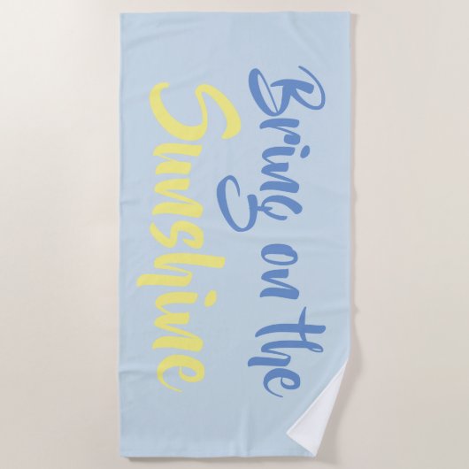 Sonnenschein-Handtücher von Yellow Blue Beach Strandtuch (Vorderseite)