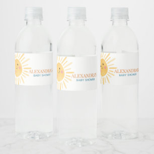 Sonnenschein hier kommt die Son Baby Dusche Wasserflaschenetikett
