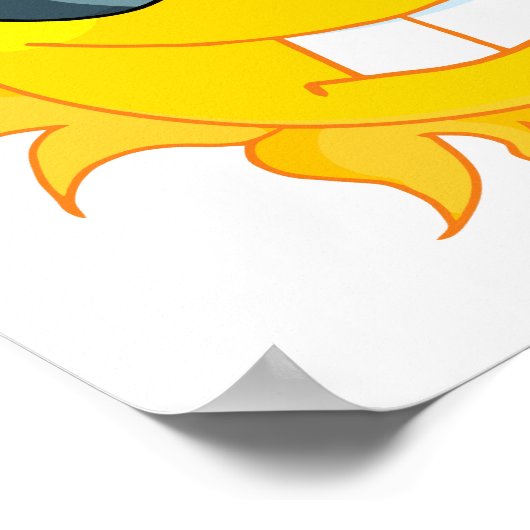 Sonnenschein im coolen Typ Poster (Ecke)